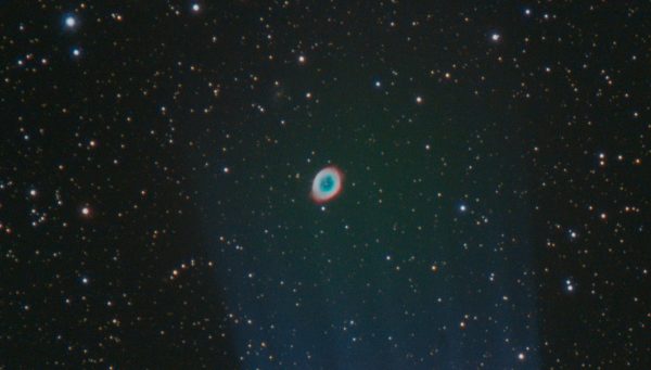 M57 Nigel Goodman Ring Nebula 140321 2xBar (1 of 1) 240s at 121/30. With 2X 2" Barlow. Strange gradient on all the subs.