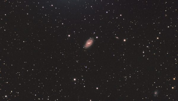 M109 Galaxy 130321 U.Major (1 of 1) Nigel Goodman 102ED 240s at 121/30.. Also known as The Vacuum cleaner Galaxy. A bonus 3 extra galaxies in there as well !