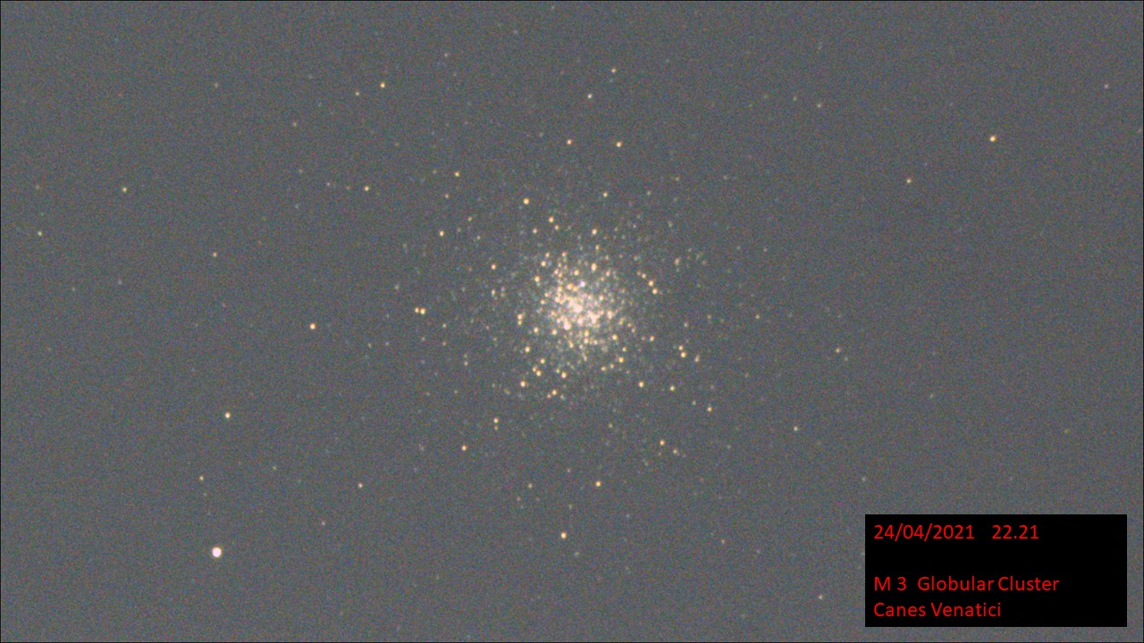 M 3 Globular Cluster Canes Venatici (Hugh C. Somerville) Sat 24th Apr 2021