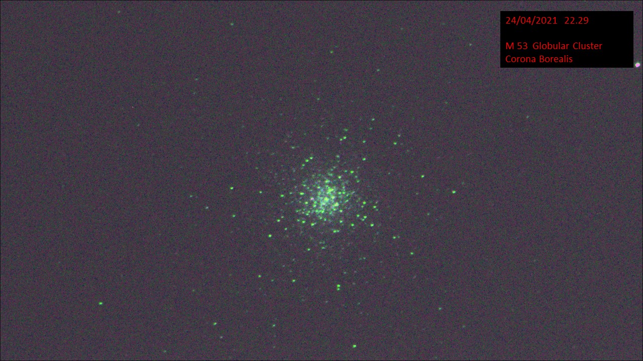 M 53 Globular Cluster Coma Berenices (Hugh C. Somerville) Sat 24th Apr 2021