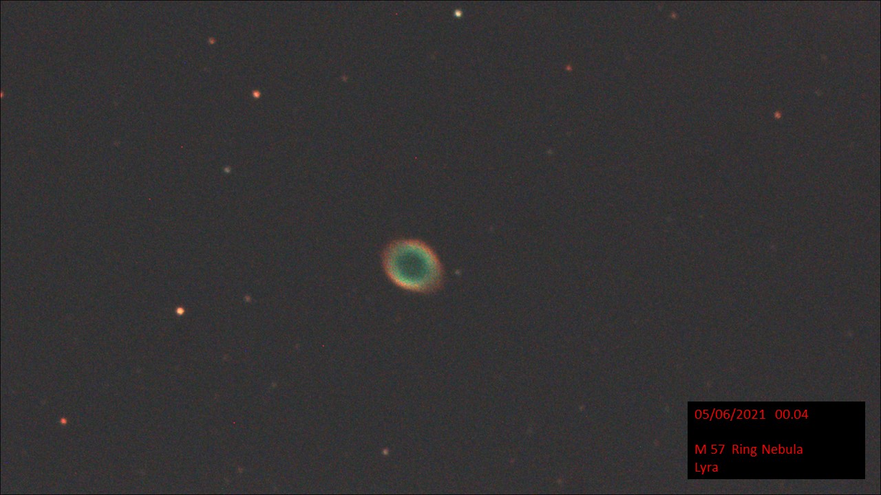 M 57 Ring Nebula Lyra (Hugh C. Somerville) Fri 4th Jun 2021