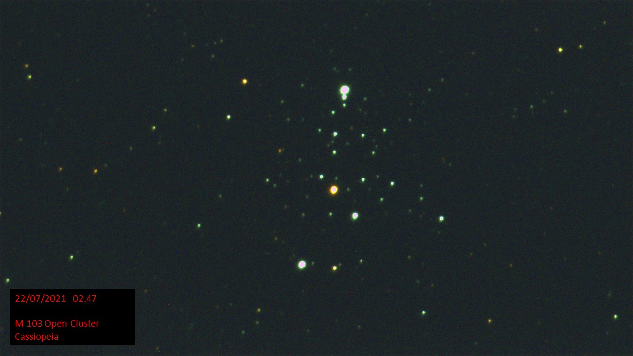 M 103 Open Cluster Cassiopeia (Hugh C. Somerville) Wed 21st Jul 2021