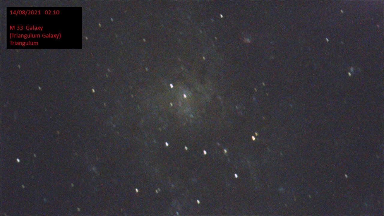 M 33 Galaxy (Triangulum Galaxy) Triangulum (Hugh C. Somerville) Fri 13th Aug 2021