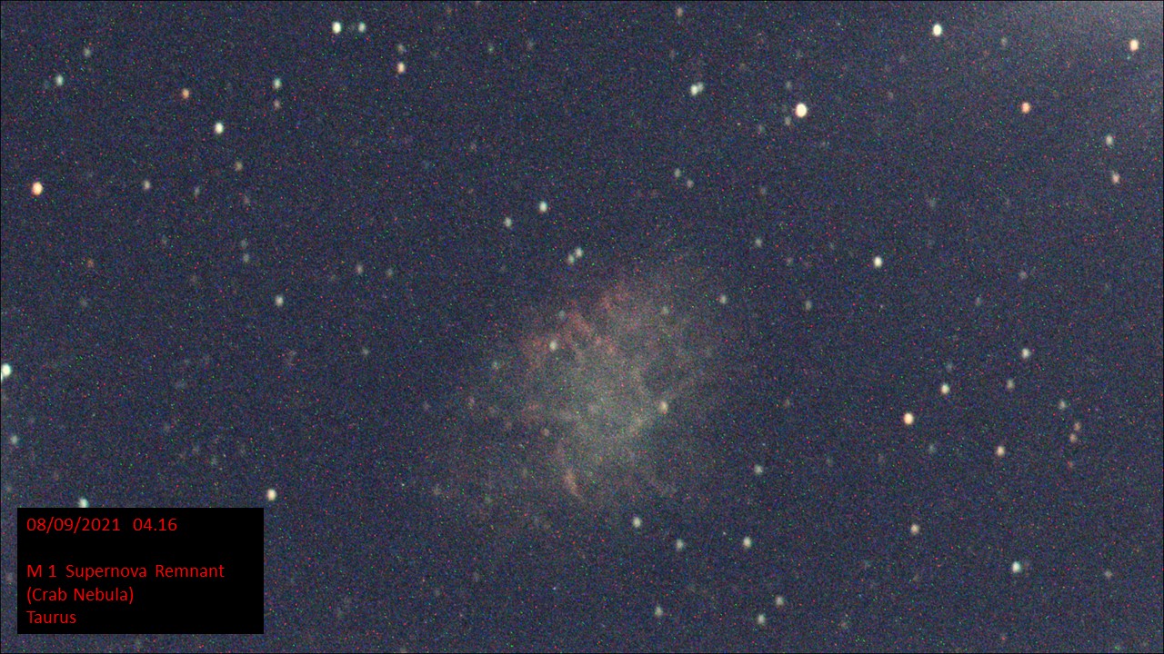M 1 Supernova Remnant (Crab Nebula) Taurus (Hugh C. Somerville) Tue 7th Sep 2021
