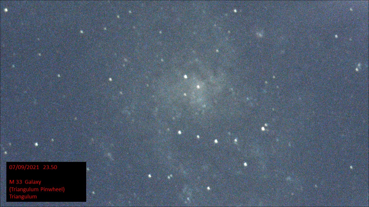 M 33 Galaxy (Triangulum Pinwheel) Triangulum (Hugh C. Somerville) Tue 7th Sep 2021