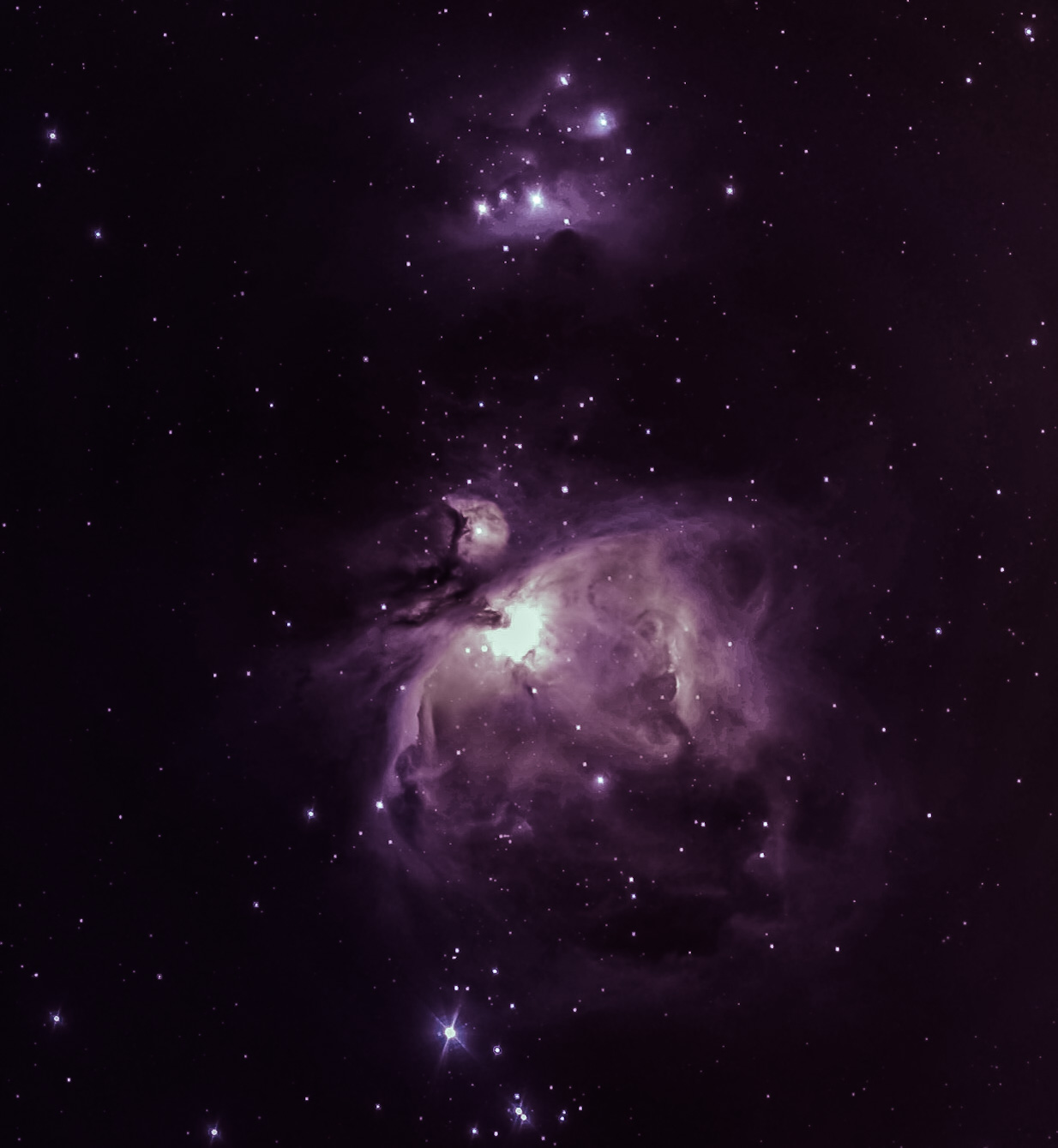 Orion and the Running Man (William Bonar) Combination of data November, 102ED Refractor, SVBony 305Pro Guide Camera, PHD2, APT, ICE and GIMP