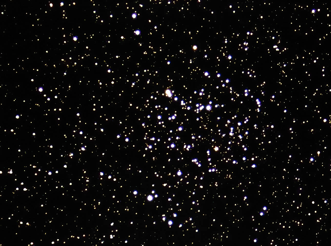 M35 (Andrew Farrow) taken 27.1.22 ES127mm with Atik camera and 0.67 focal reducer 30sec exposures for 490 secs. Lightroom and Topaz DeNoise