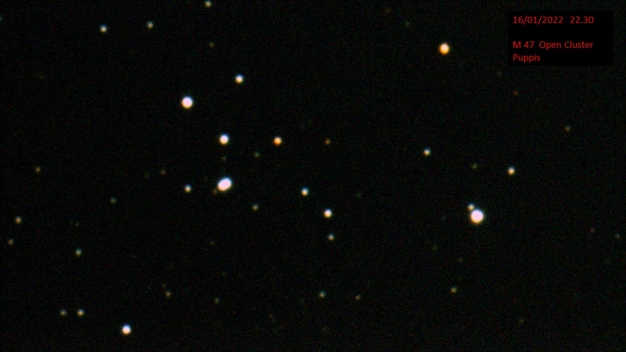 M 47 Open Cluster Puppis (Hugh C. Somerville) 16th Jan 2022