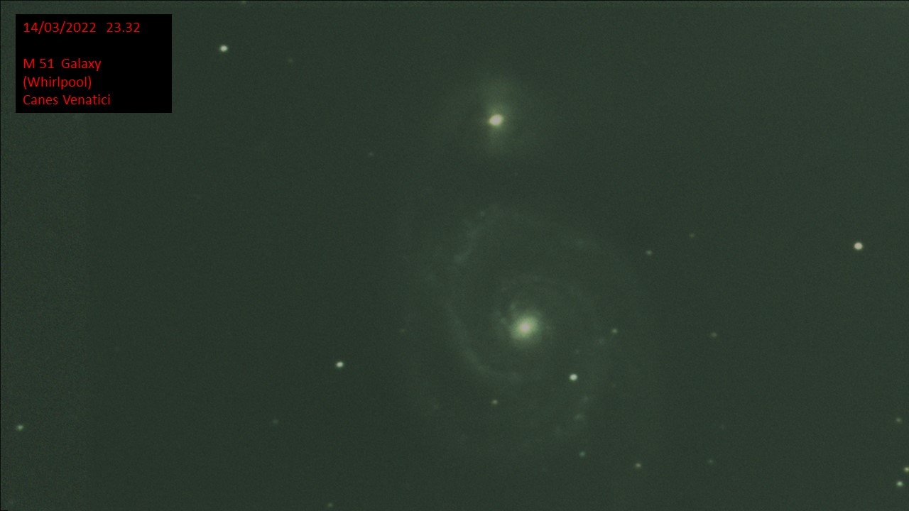 M 51 Galaxy (Whirlpool) Canes Venatici (Hugh C. Somerville) 14th Mar 2022