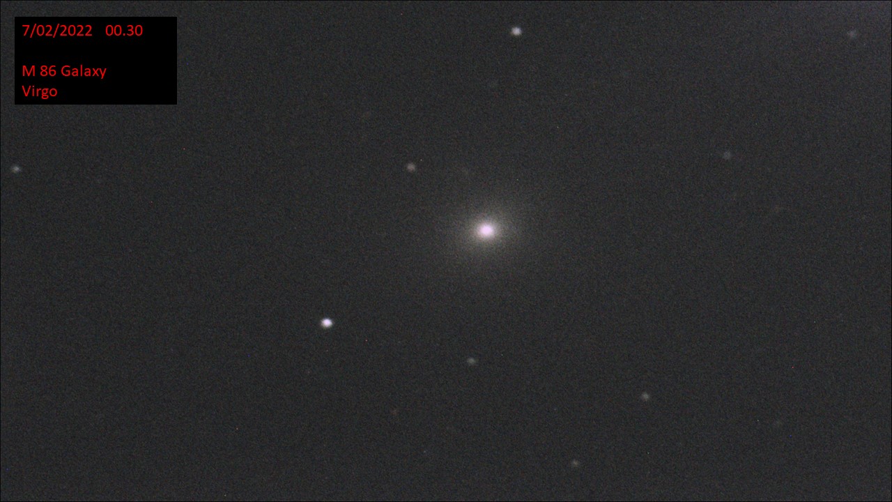 M86 Galaxy Coma Berenices (Hugh C. Somerville) Sun 6th Feb 2022