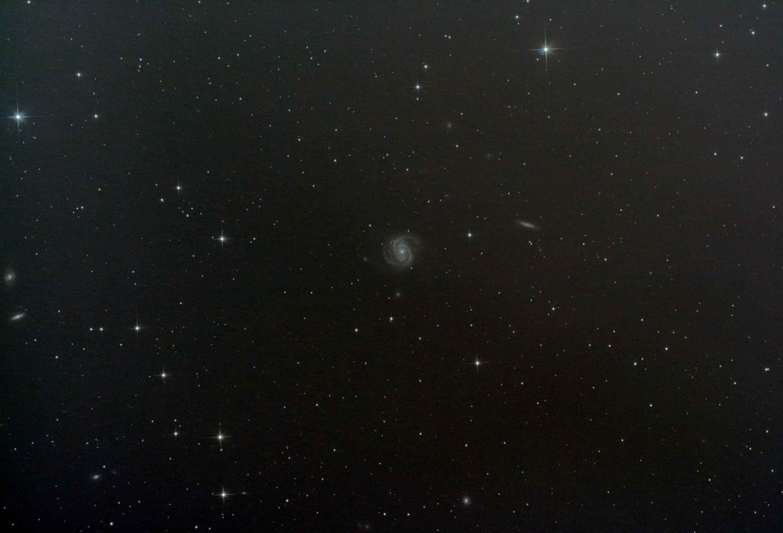 M100 and co. (Jonathan Anderson) 06/02/2022 and 01/03/2022 SW 130PDS on HEQ5pro & Canon 700D (unmod) @ 800ISO 70x38sec + 94X60s, darks, flats, bias DSS and GIMP Think some cloudy frames, but love how many galaxies I can count in here!
