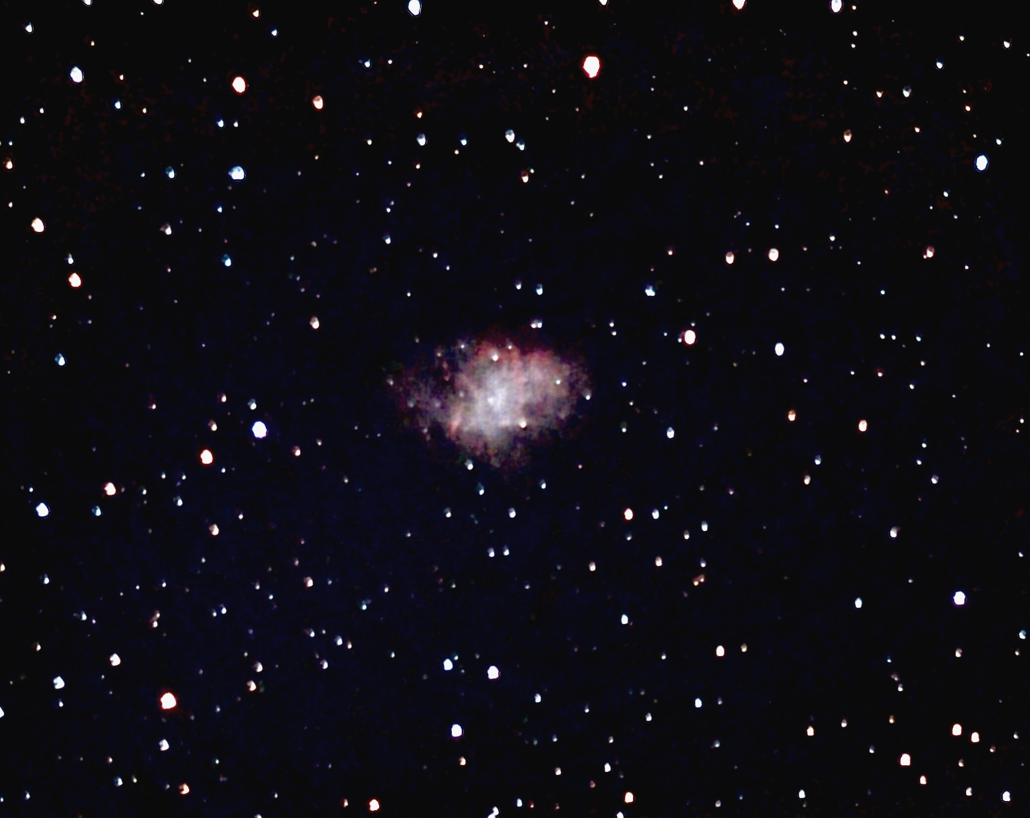 Crab Nebula (Peter Black) 1 hour eVscope eQuinox, Optolong L Pro Filter