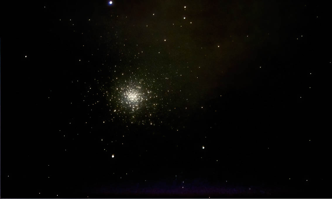 M3 (Andrew Farrow) 27.4.22 Exposure 30secx780sec Lightroom and-DeNoiseAI-standard ES 127 Triple and Atik Infinity camera The three images from tonight, M3, M51 and M101 allowed me to test the new concrete pillar I recently installed. The pillar and EQ6 mount are now permanently in position. All the targets were in the FOV and off centre by a similar amount so a little refinement required.