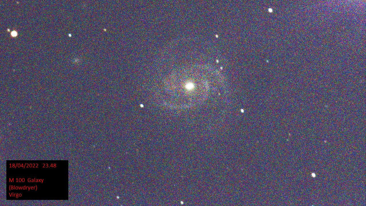M 100 Galaxy (Blowdryer) (Hugh C. Somerville) Virgo Mon 18th Apr 2022