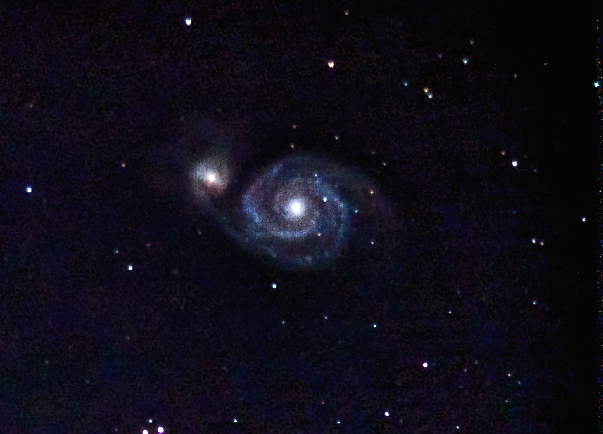 Whirlpool Galaxy M51 - 2 (Peter Black) 09042022 Unistellar eQuinox 55 Minutes Integration