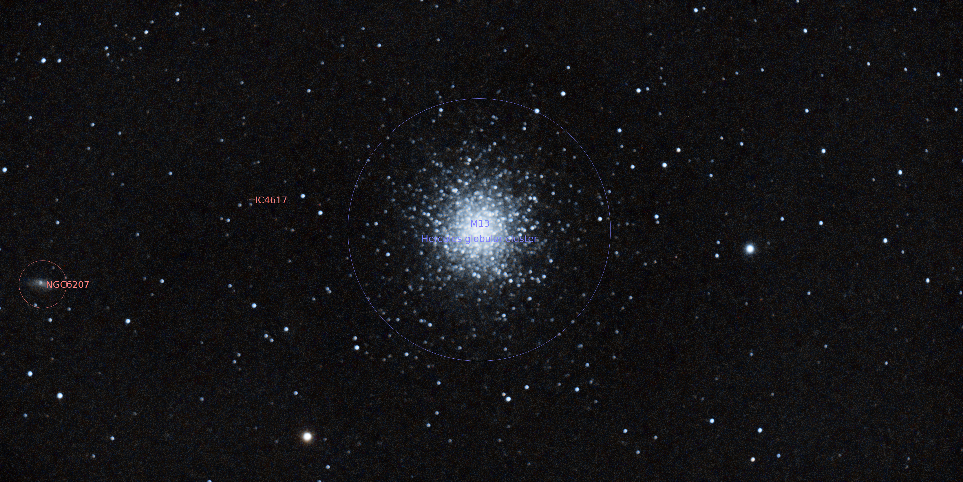 M13 & NGC6207 & IC4617 (William Bonar)