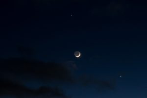 Venus, Moon and Jupiter conjunction