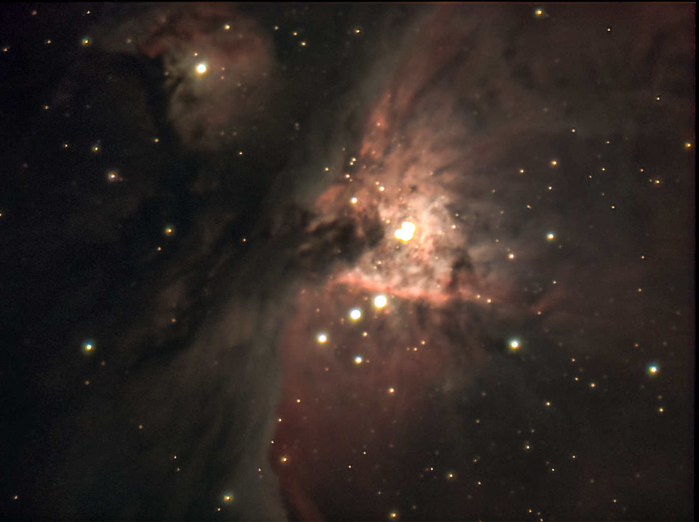 M42 (Andrew Farrow) taken 17.1.23. Focus not so good Meade 8" with 0.67 reducer and Atik Infinity camera 20 secs exposures for 760 secs Lightroom and DeNoise