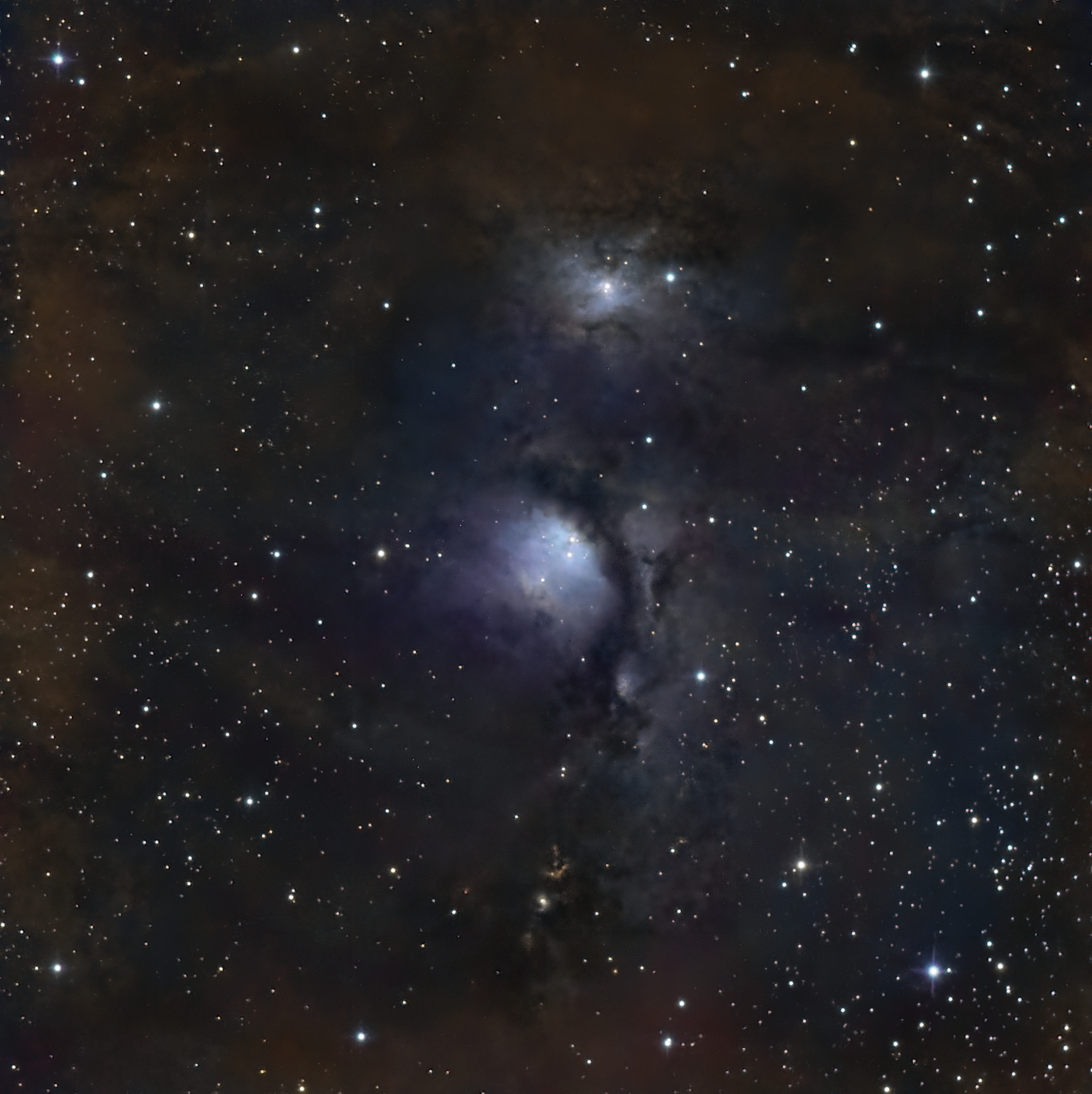 M78 Casper the Friendly Ghost (David Harvey) Data during 18 Jan 2023 80 Lights 5mins each Stc Duo filter SII filter Telescope Ts-photon 6" f/4, Mount Ioptron GEM45NUC Camera ASI533MC. gain 101 offset 40 Pre process APP, post Affinity Photo.