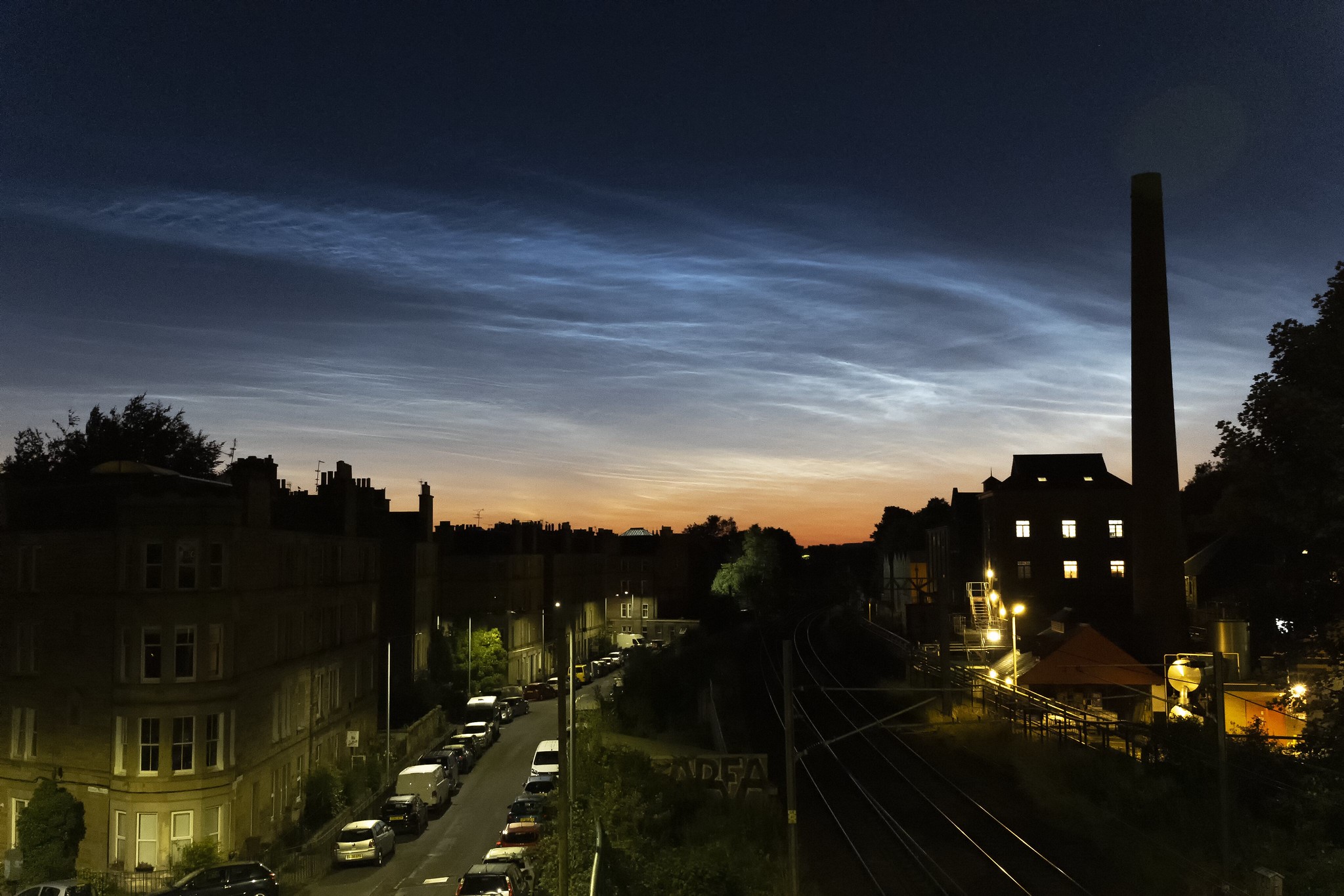 Noctilucent Clouds from Edinburgh by Ramsay McIver