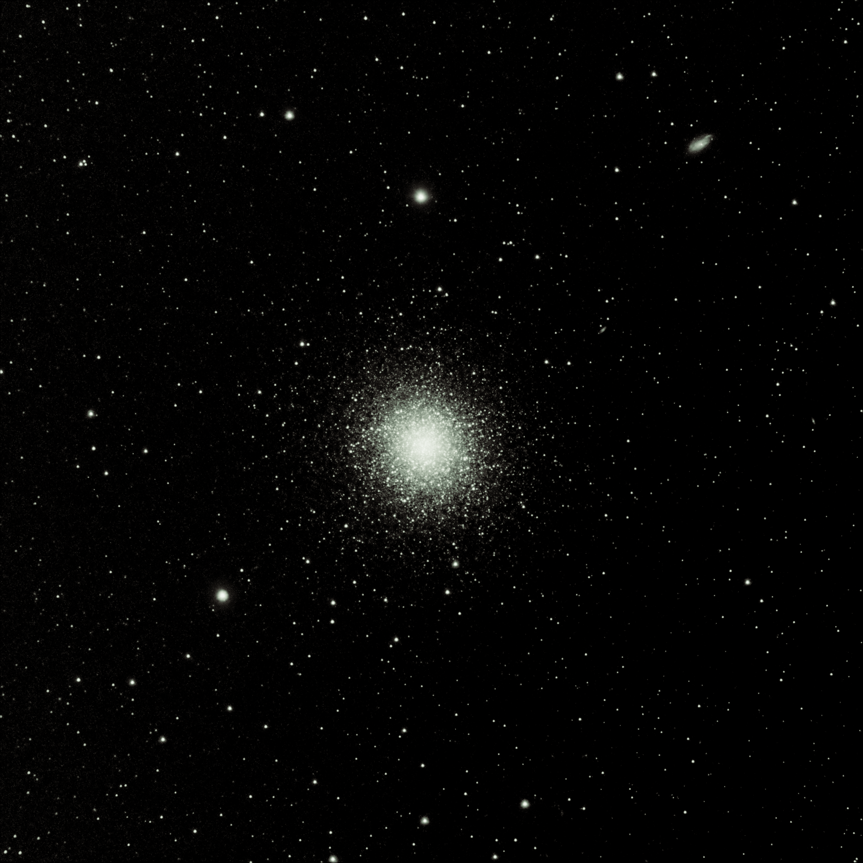 M13 (William Bonar) M13 Globular Cluster - Also known as the Hercules Globular cluster, it is approx. 145 light-years in diameter and is composed of several hundred thousand stars, with estimates varying from around 300,000 to over half a million.