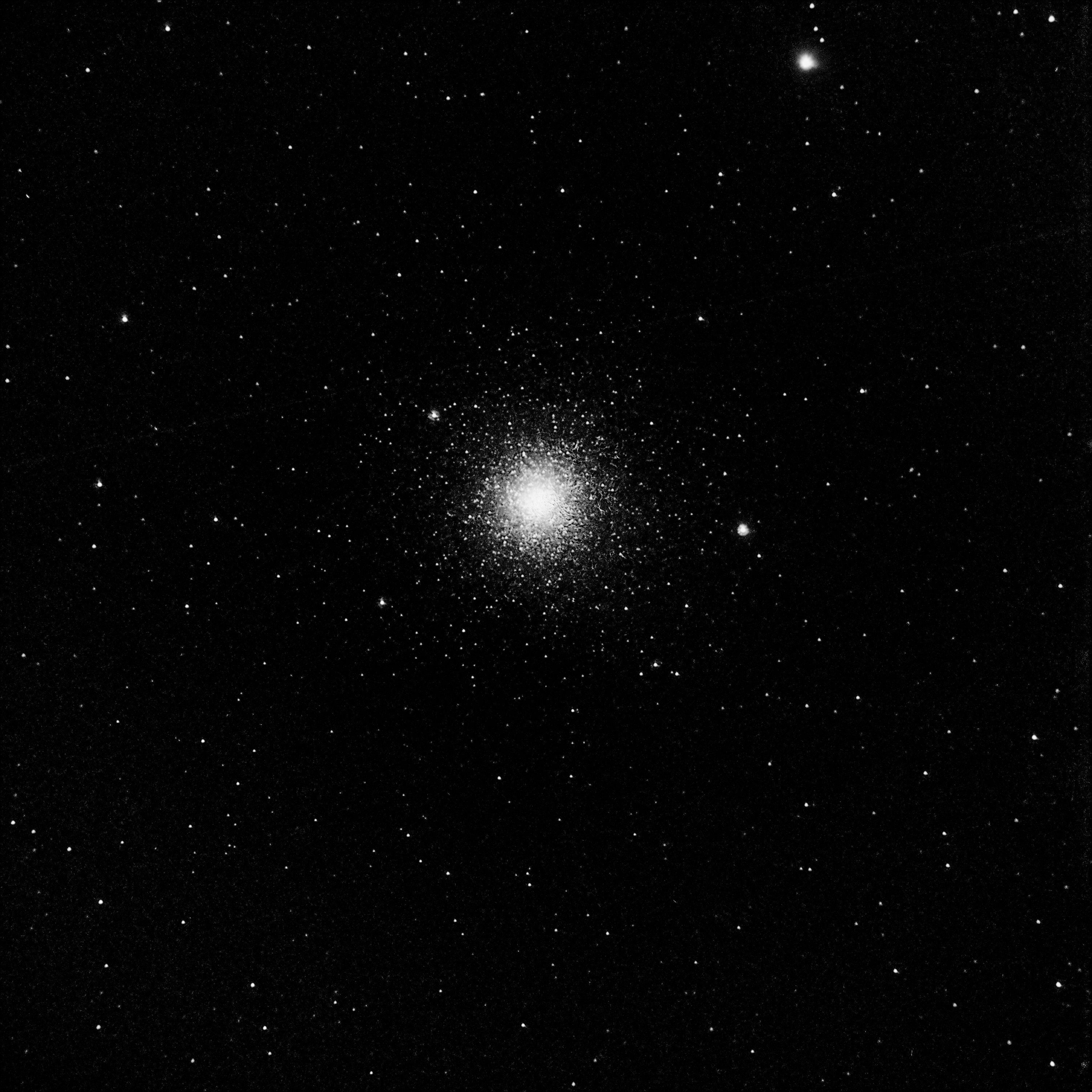 M3 (William Bonar) M3 Globular Cluster - is one of the largest and brightest star clusters, and is made up of around 500,000 stars. It is located at approx 34000 light-years from Earth and spans about 220 light-years. It is estimated to be 8 billion years old, making M3 one of the oldest formations in our galaxy.