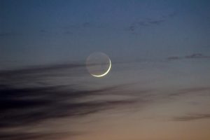 Earthshine with Venus