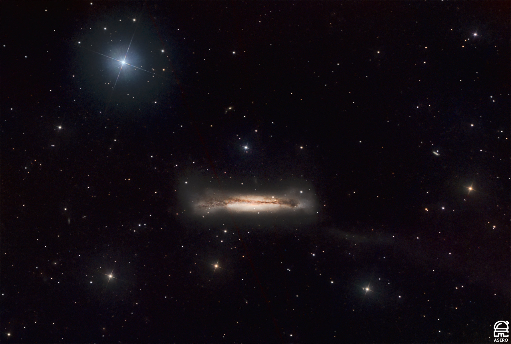 NGC 3628 Hamburger Galaxy ASERO John Briggs