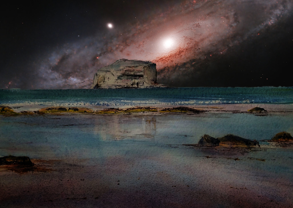 Bass Rock and M31 dreaming, David Harvey