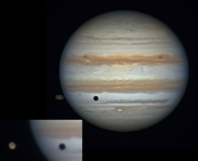 Jupiter and Ganymede shadow transit, 30 Dec 2025 M. Phillips